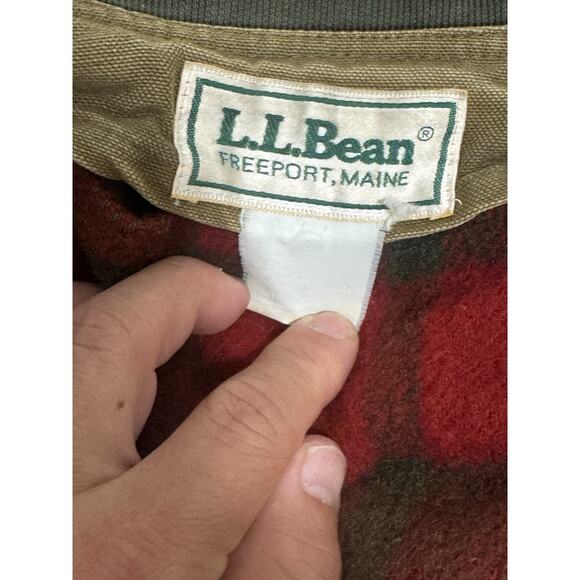 Vintage 80s L.L.Bean Chore Barn Coat Men’s L/XL Sun Faded Thrashed Distressed - Picture 8 of 16